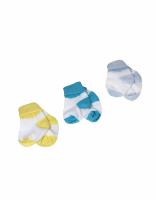 3x Detské kojenecké ponožky far. pička a päta 3ks, 0-6m, multifarebné, B21-7895