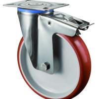 Stainless steel transport roller, Ø 80 mm, width: 28 mm, 100 kg
