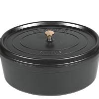 STAUB Cocotte casserole oval new Classic cast iron 6.7 l 33cm black