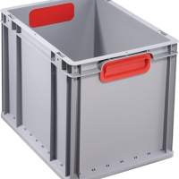 ALLIT transport stacking container L400xW300xH320mm, gray PP