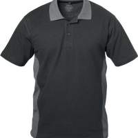 Polo shirt Sevilla size L black/grey 100% cotton
