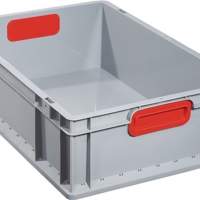 ALLIT transport stacking container L600xW400xH170mm, gray PP