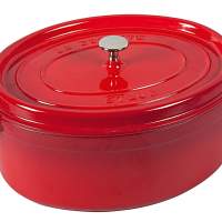 STAUB Cocotte casserole oval new Classic cast iron 6.7 l 33 cm cherry red