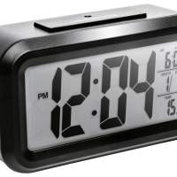 MEBUS quartz alarm clock digital LCD black